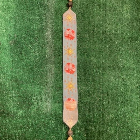 Handmade BOOKMARK for Books, Large Books, Magazines, Nice Fabric , Tassel & Bead - Picture 1 of 7